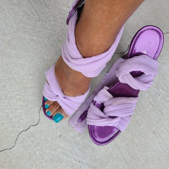 Miss Sixty Purple fabric heels - Picture 5 of 5